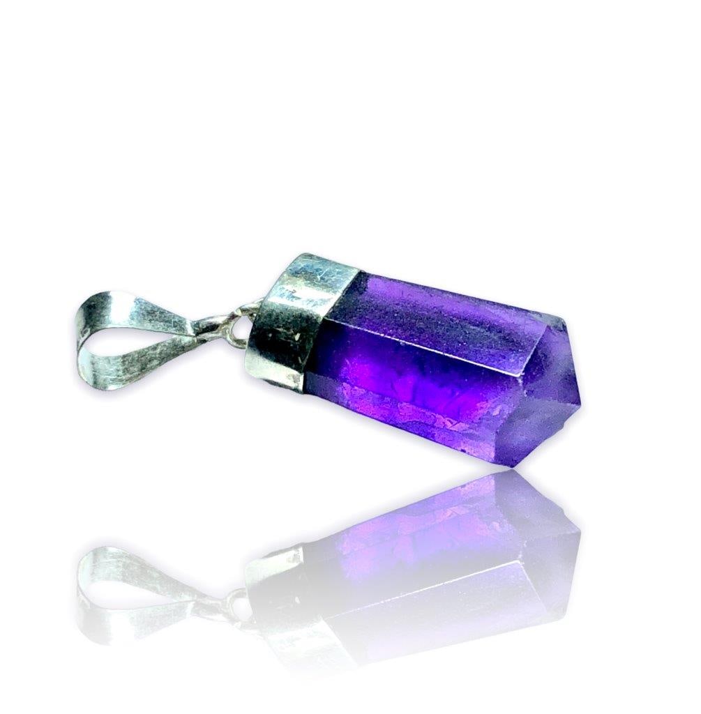 Amethyst Pendant Silver Wedding Jewelry Gift for Her (1 of 2)