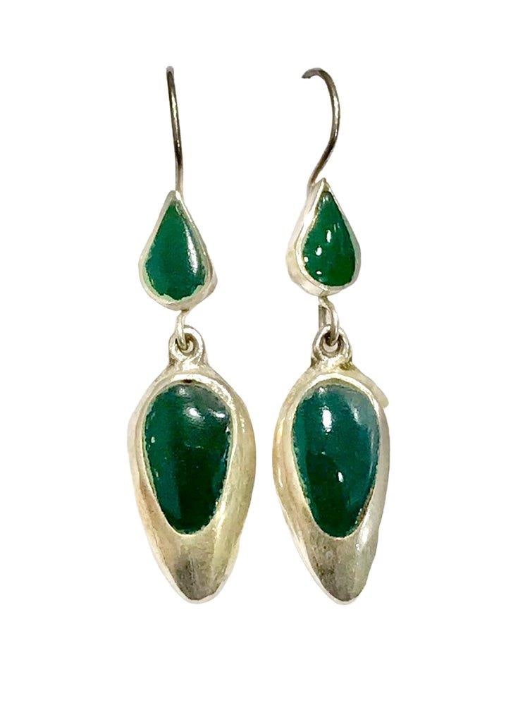 Agate Earrings in Silver: Agate Earrings in SilverShipping Rate: $23.00 .shipping rates are determined by Parcel weight and destination.Combined shipping: We offer combine shipping on multiple items purchased to reduce shippin