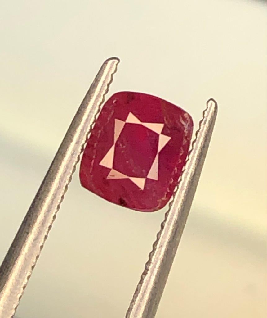 Natural Ruby Gemstone - 0.80 Carats - 5.25X4.5X3.2 mm (1 of 4)