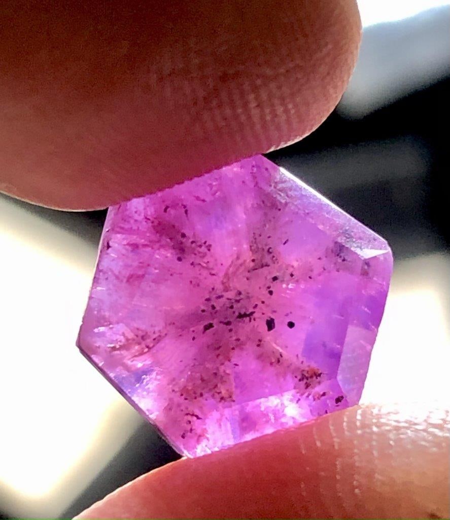 10.65 Carats Natural Rare Corundum Trapichi - 12X12X7 mm (1 of 6)