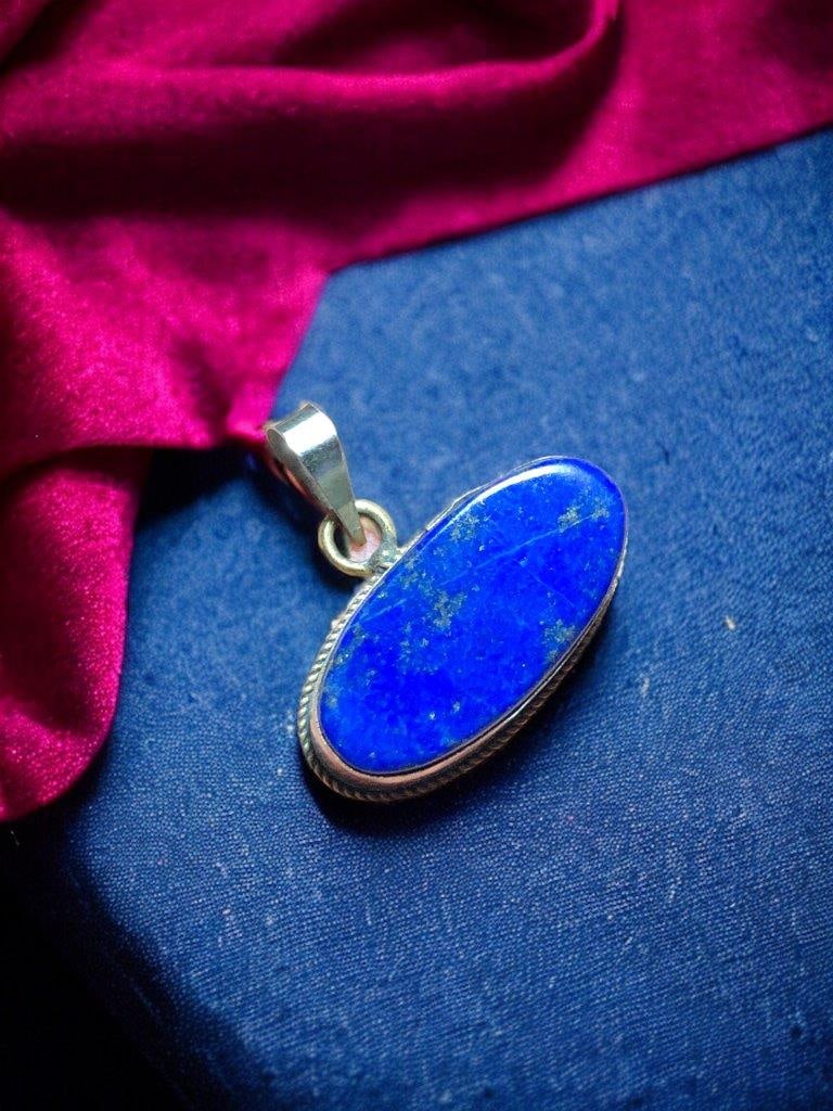 Royal Blue Amazing Lapis Lazuli Pendant - Handmade Necklace (1 of 2)