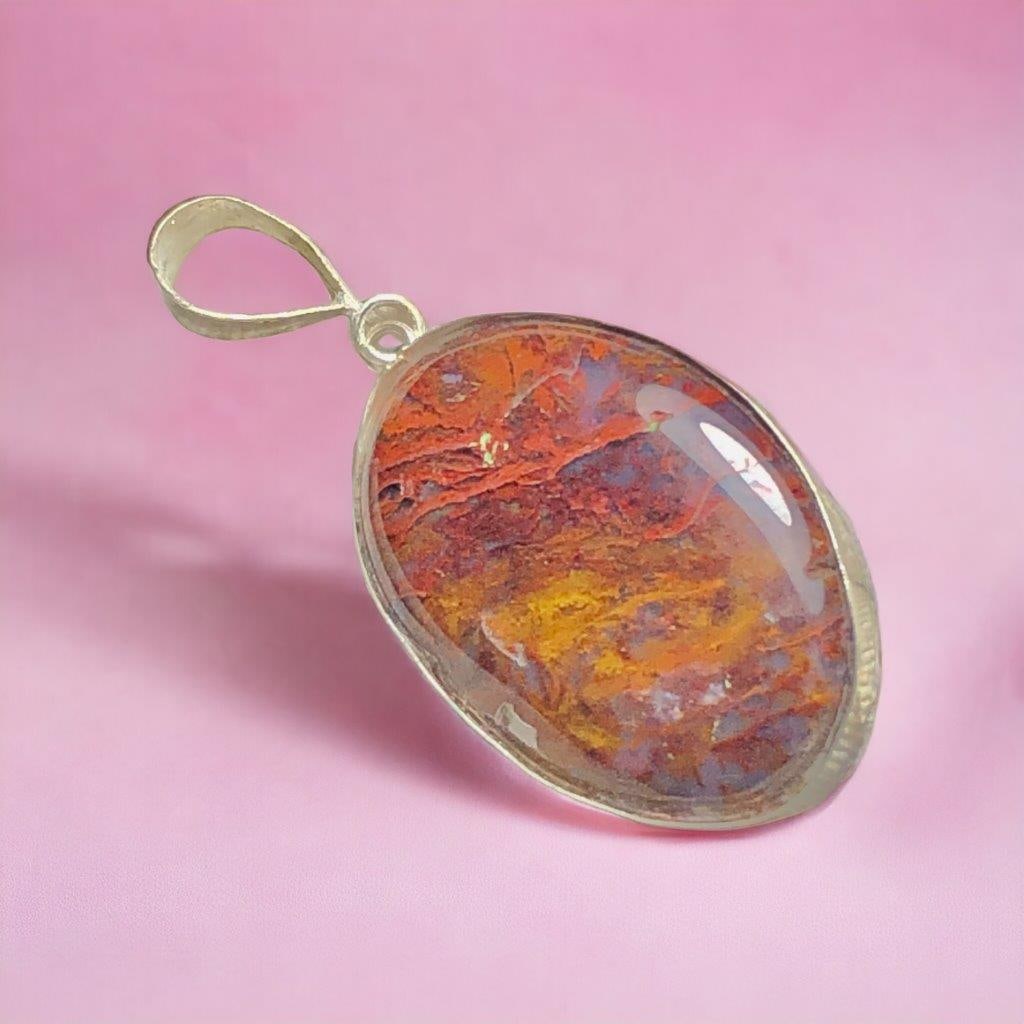 AGATE NECKLACE COLOURFUL STONE GIFTS (1 of 2)