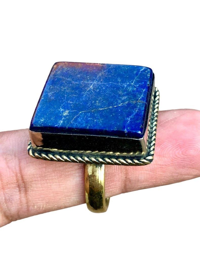 Top Quality Royal Blue Lapis Lazuli Ring - Healing Jewelry (1 of 4)