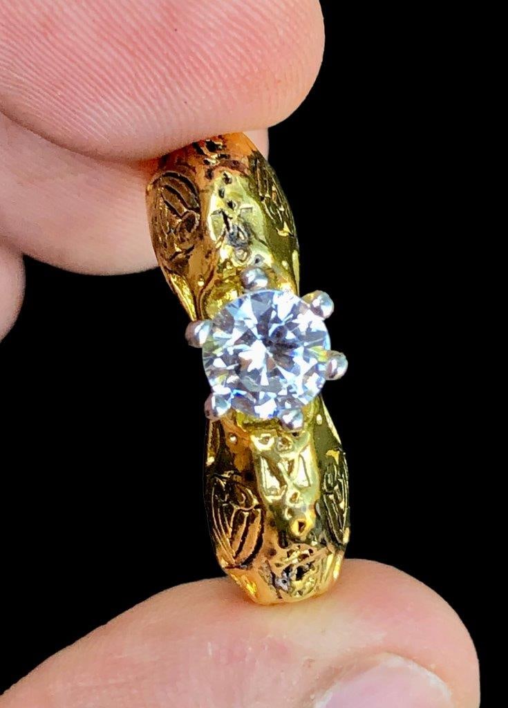 Zirconic Gold Plated Copper Ring (1 of 3)