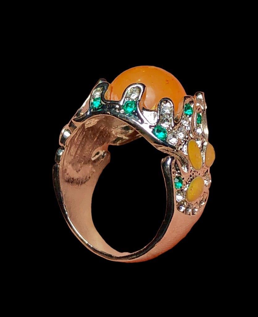Pretty Resin Inlay Ladies Ring: Pretty Resin Inlay Ladies Ring FREE SHIPPING Shipping rates are determined by Parcel weight and destination.