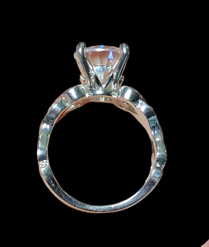 Gold Plated Copper Ring With Pretty Zircons (1 of 3)