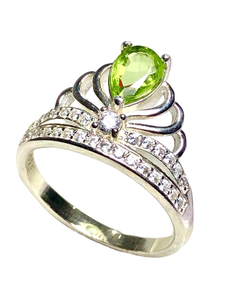 Peridot Ring August birthstone, Argentium silver Ring (1 of 3)