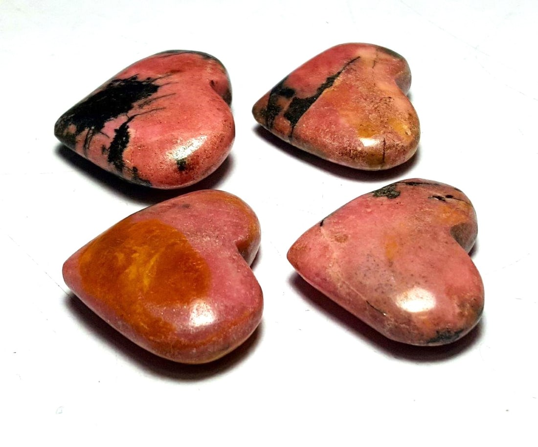 Rhodonite Heart Palm Stones (1 of 2)