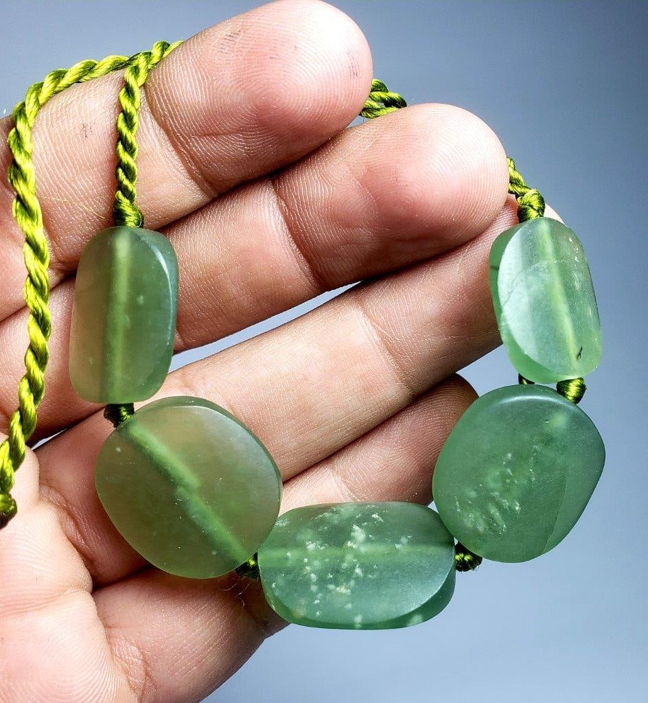 Natural Green Serpentine Bracelet (1 of 3)