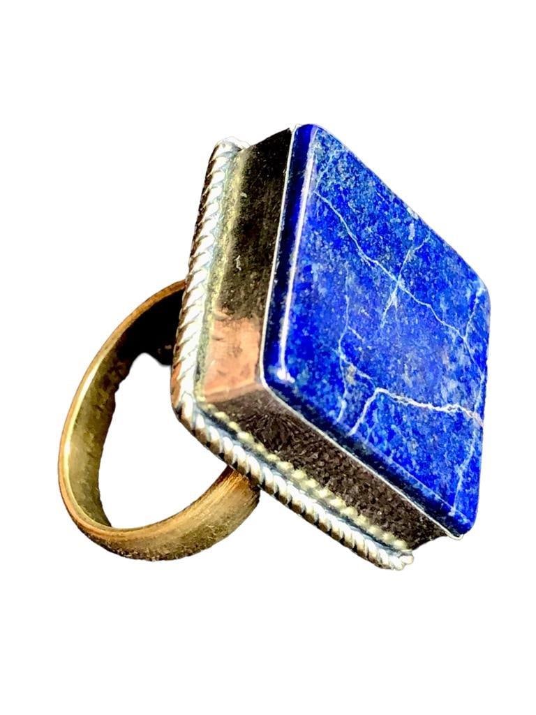 Natural Lapis lazuli Gemstone Ring (1 of 3)