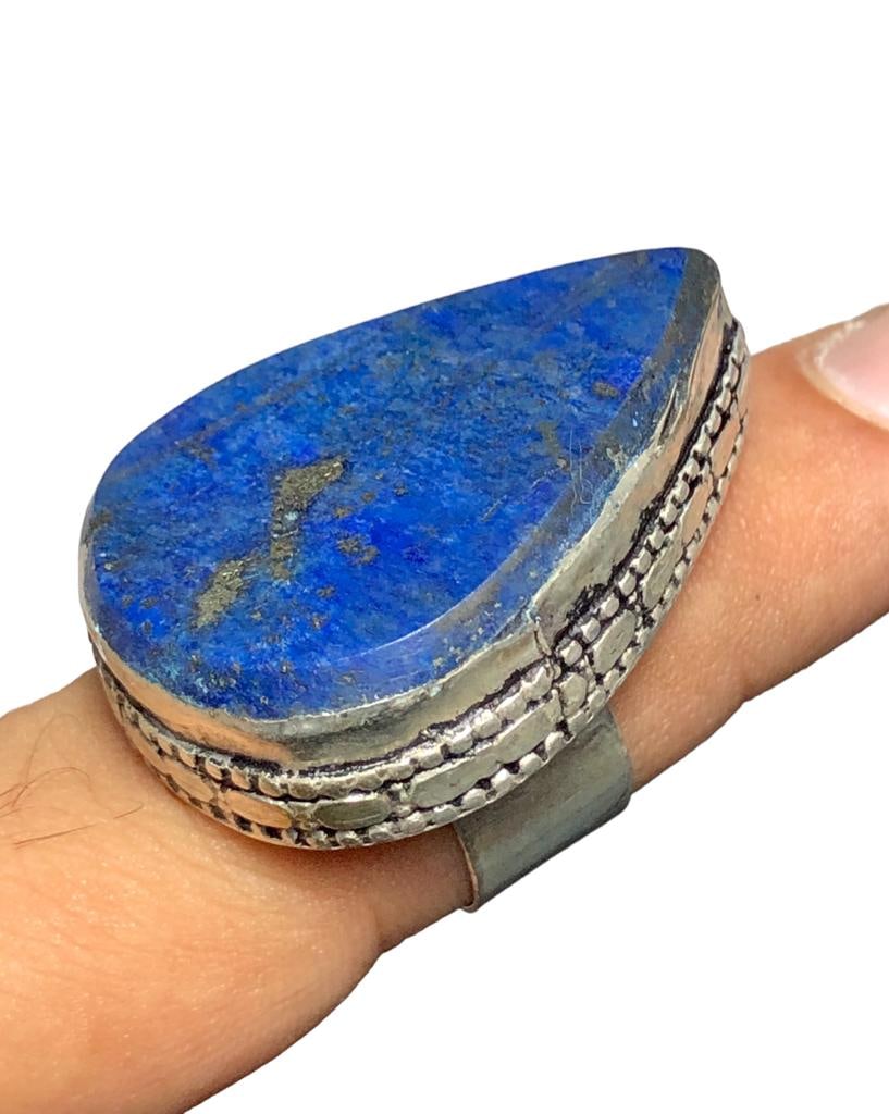 Lapis Lazulii Brass Ring (1 of 5)
