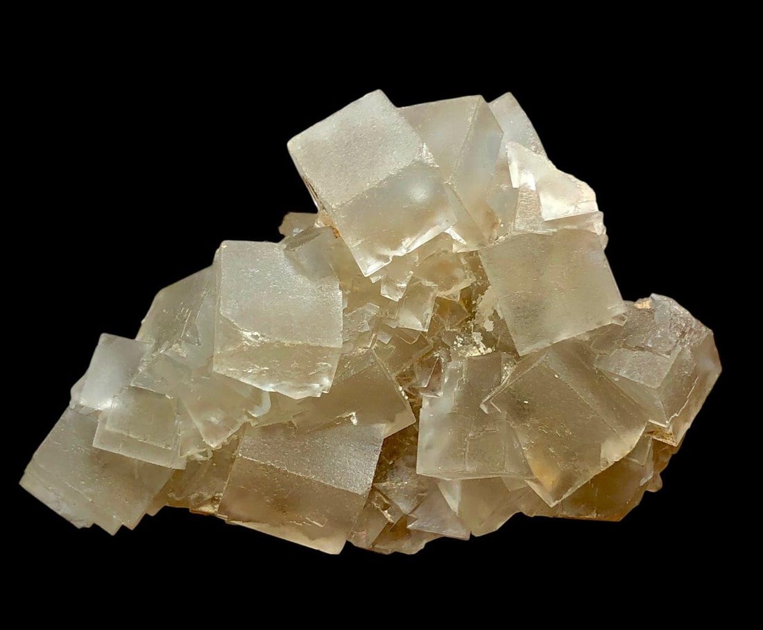 90 Grams Beautiful Cubes Of Fluorite Mineral with Calcite (1 of 4)