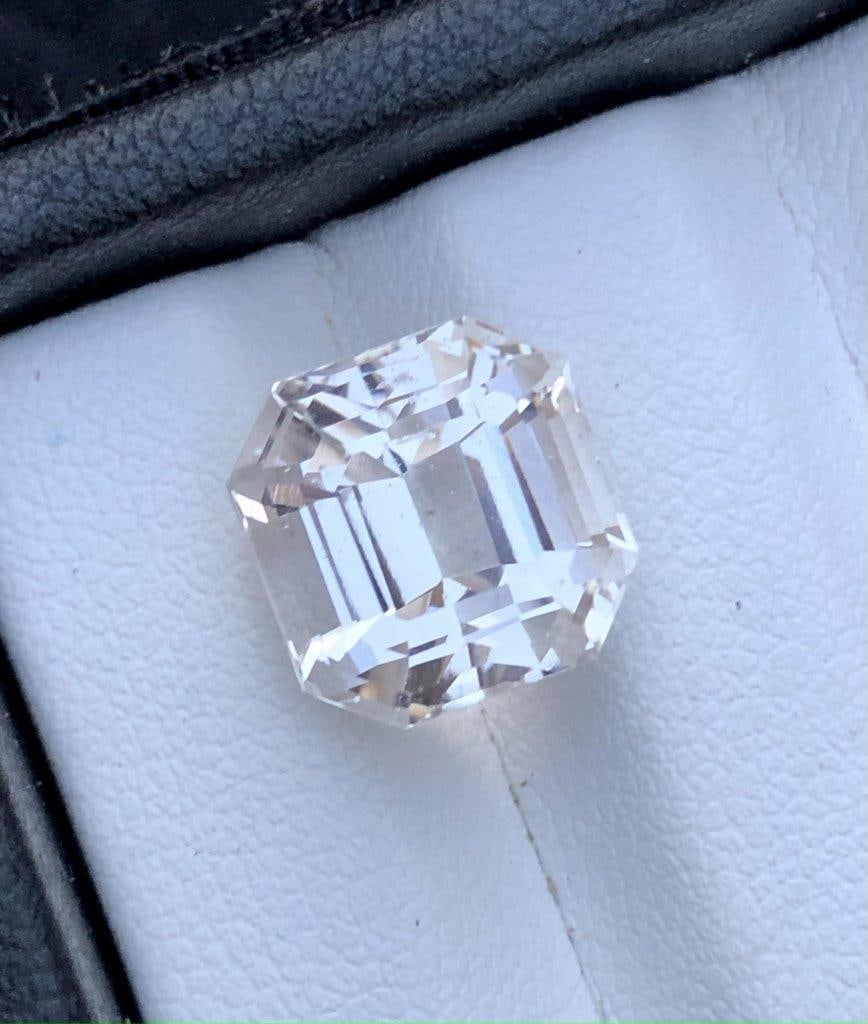 Perfect Asscher Cut Natural Morganite Gemstone - 7.50 Carats - 11X11X9 mm (1 of 5)