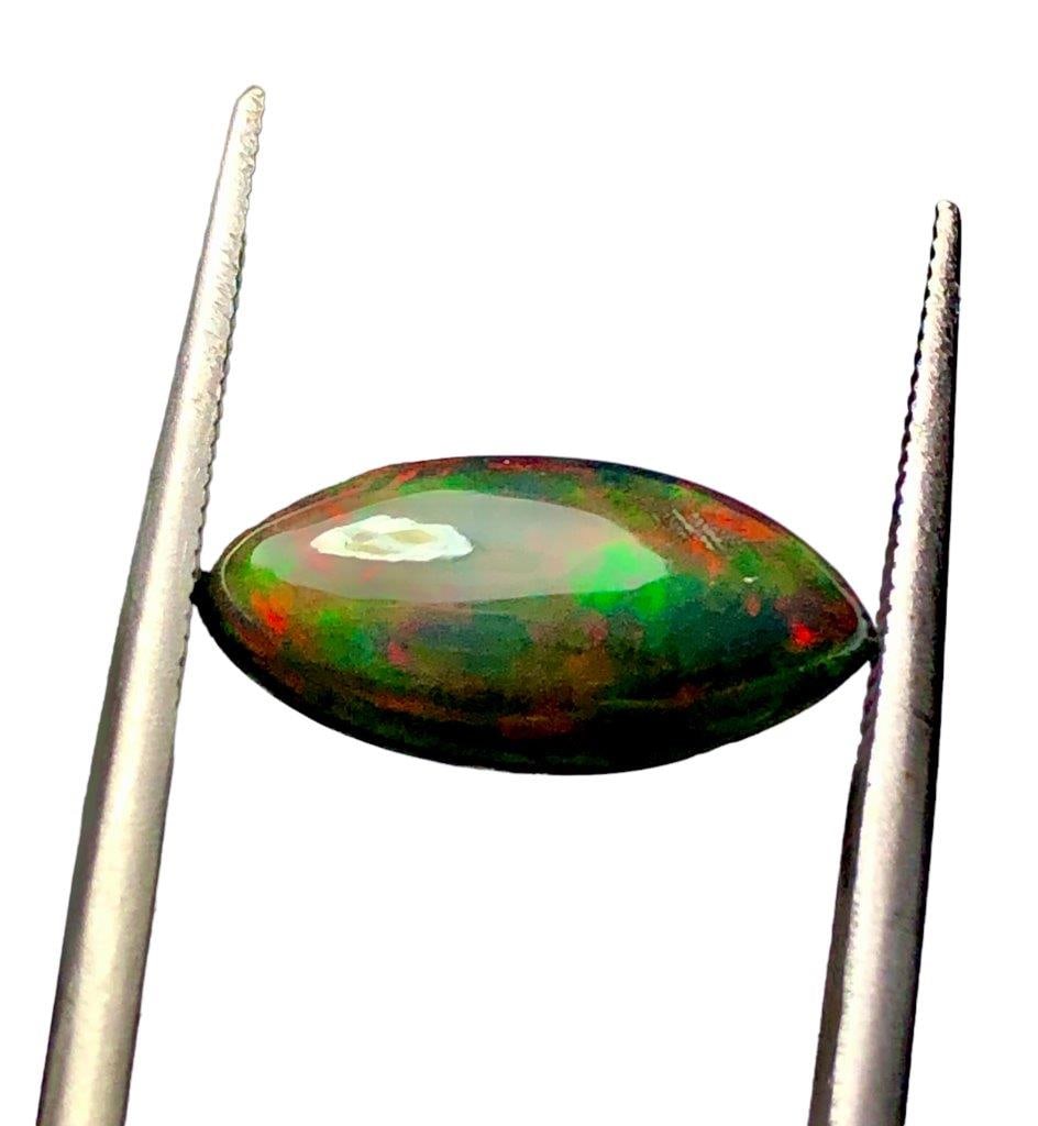 Briolette 2.30 Carats Fire Black Opal - 15X7X5 mm (1 of 5)