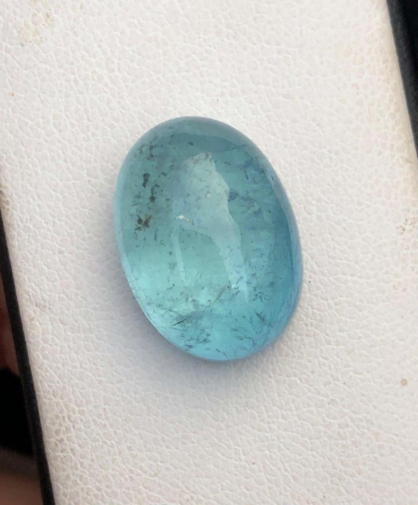 17.20 carats Top Quality Natural Aquamarine Cab - 17X13X9 mm (1 of 4)