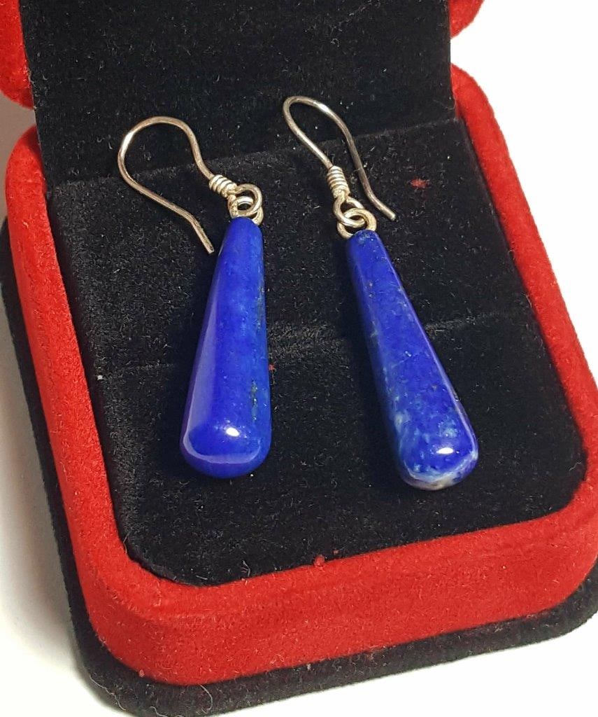 Lovely Tear Drop Lapis lazuli Beauty Earrings - Wedding Gift (1 of 2)