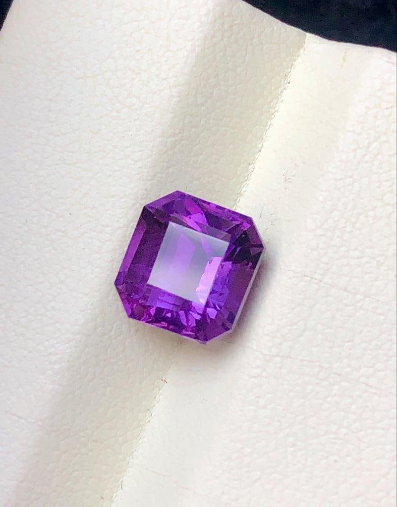 3.60 Cts AAA Purple Amethyst Cut Gemstone – February Birthstone 9x9x7 mm: Stunning 3.60 carats AAA quality Purple Amethyst cut gemstone featuring a rich violet color, excellent clarity, and eye-catching brilliance. Measuring 9x9x7 mm, this natural February birthstone is per