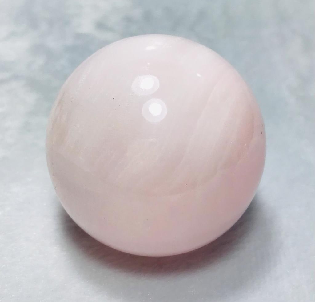 Calcite pinkish Healing Sphere 351.5G (1 of 2)