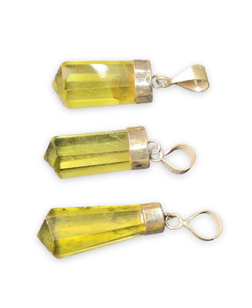 Yellow Citrine Quartz Pendant-Balance Energy Protection Pendants (1 of 3)