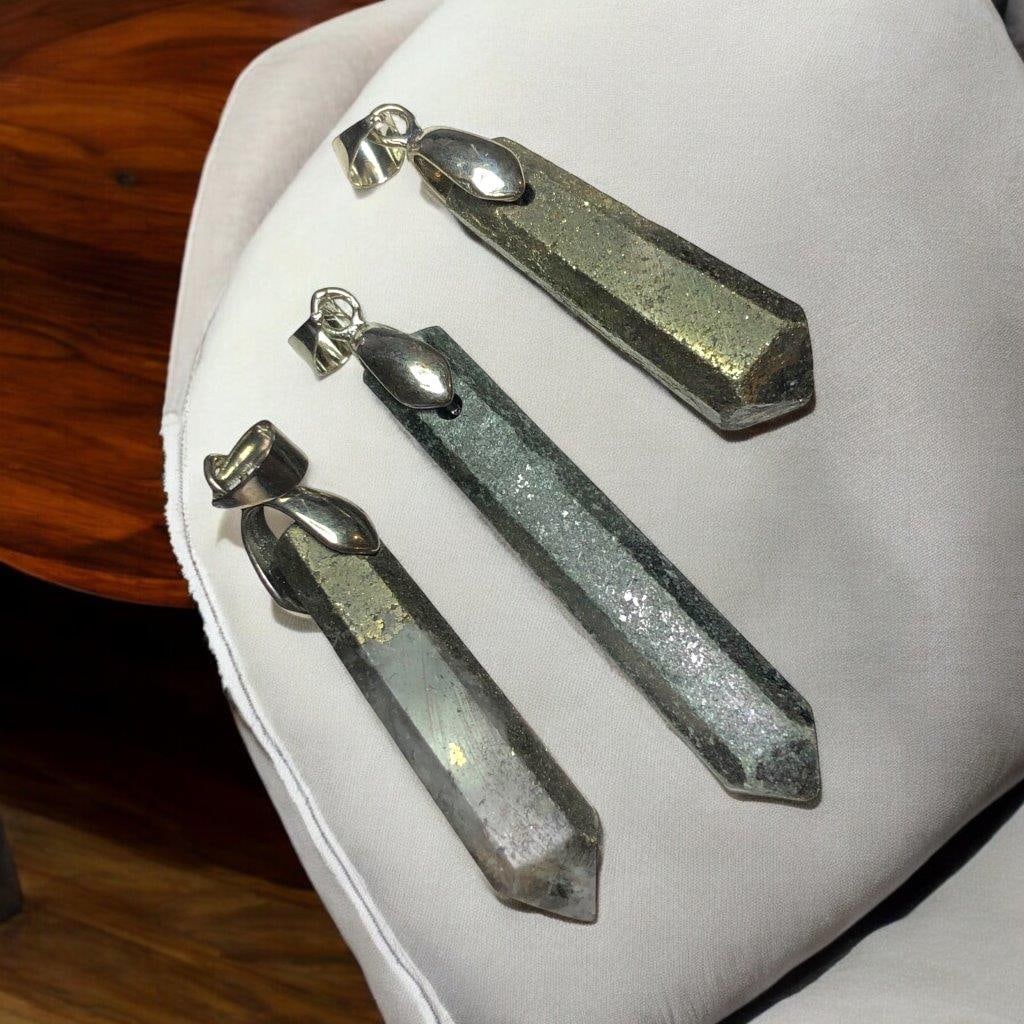 Amazing Pyrite Pendants in Silver (1 of 4)