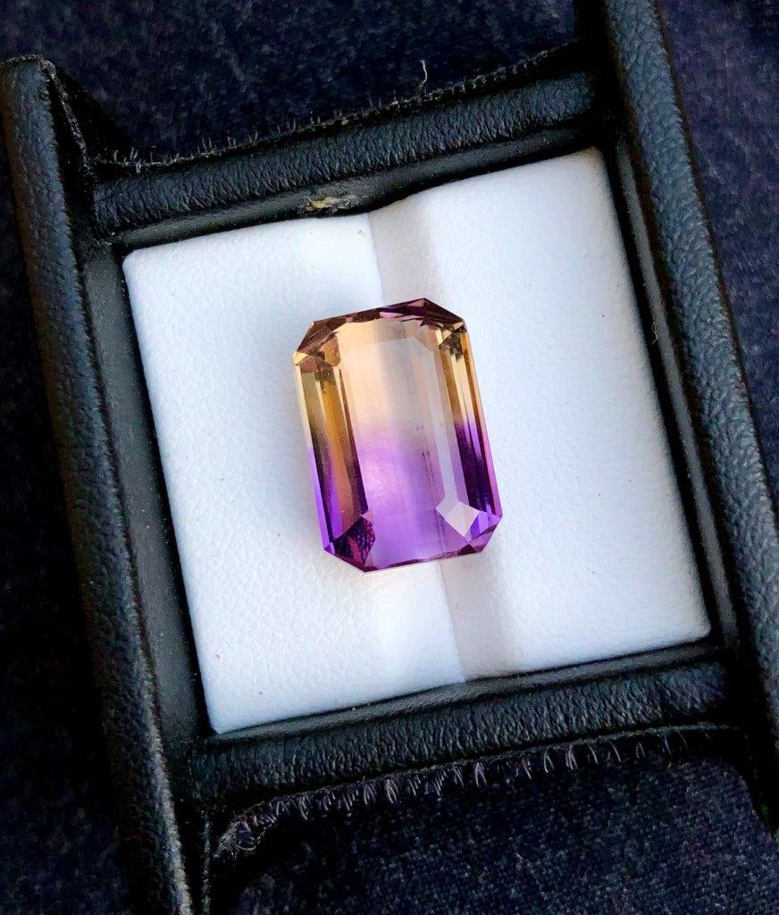 6.85 Carats faceted Ametrine loose stone - 13X10X7 mm (1 of 3)