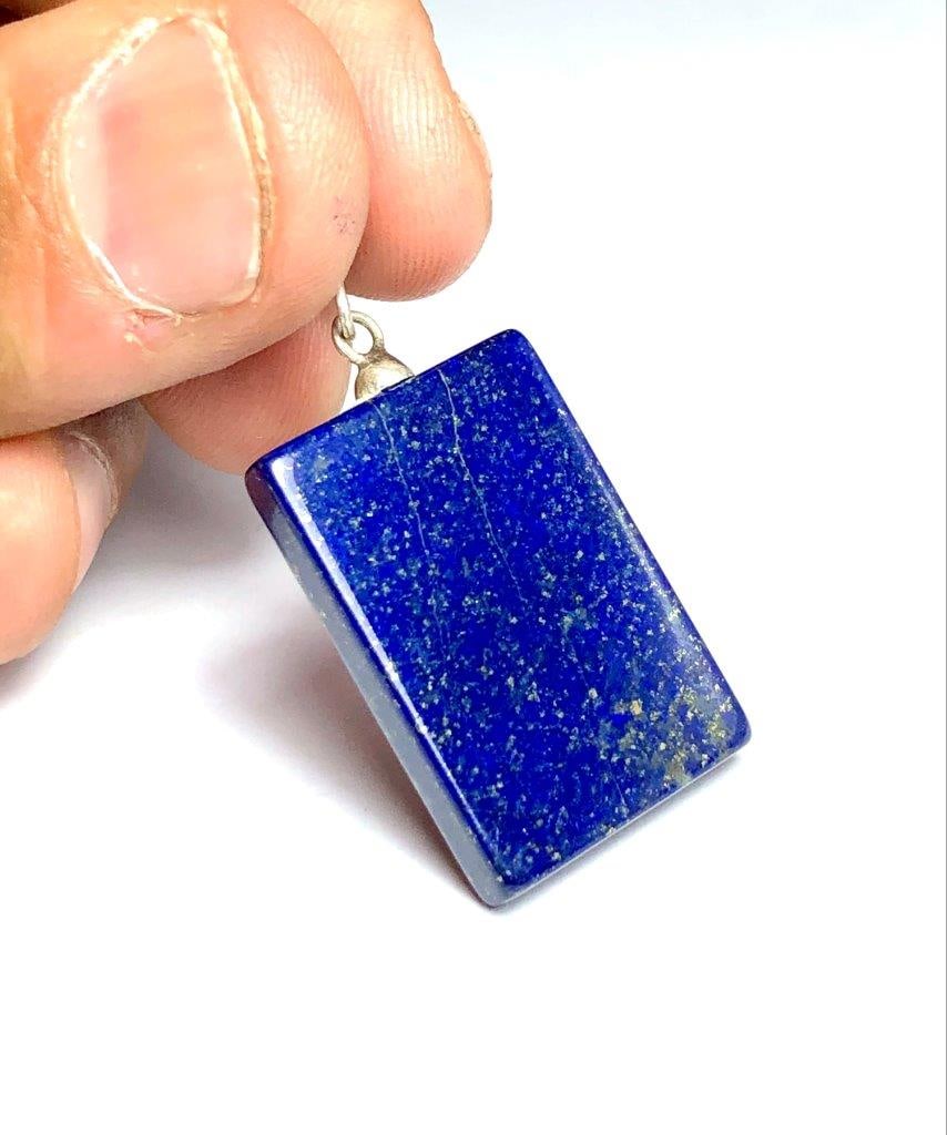 LAPIS LAZULI Pendant, Reticulated Silver,Ooak Pendant (1 of 3)