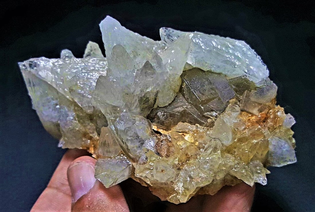 Dogtooth With Fluorite From Pakistan - 148 Grams: Dogtooth With Fluorite From Pakistan - 148 Grams Shipping: $23.00. Shipping rates are determined by Parcel weight and destination.