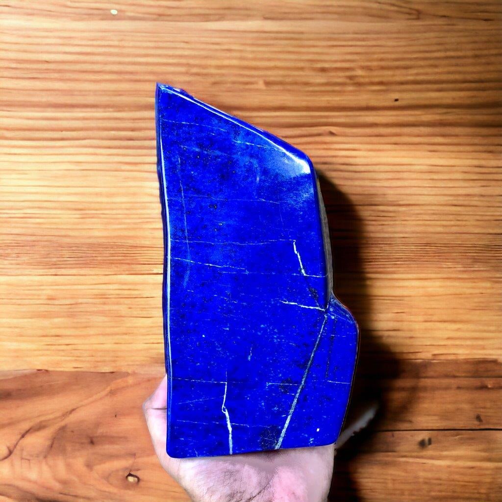 2.8 kg AAA+ Grade Self Standing Royal Blue Lapis Lazuli Polished Freeform Tumbled @Afghan - 17X11X6 (1 of 8)