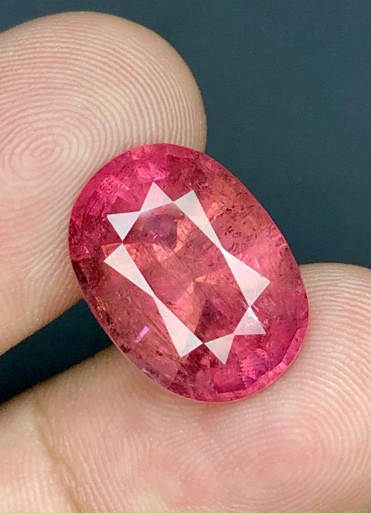10.70 Carats Natural Rubelite Tourmaline Gemstone - 16.5X12X9 mm (1 of 5)