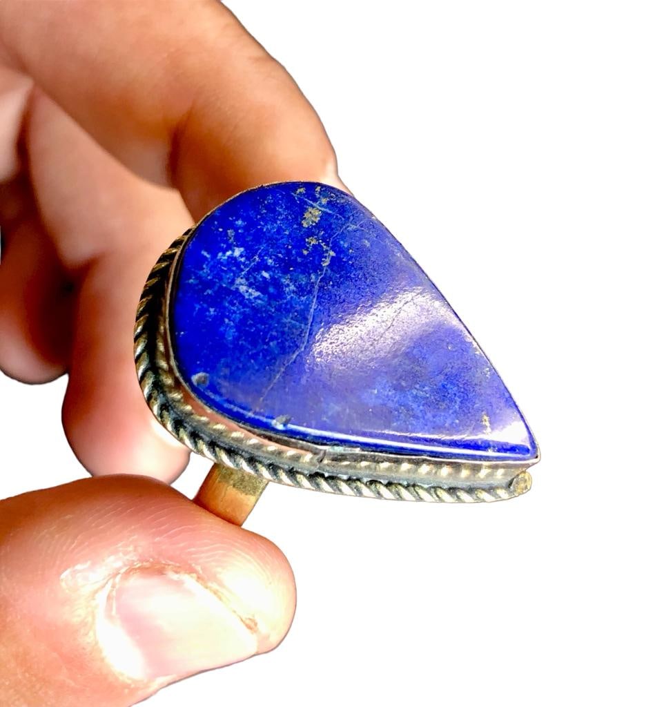 Signet Lapis Stone Ring - 2