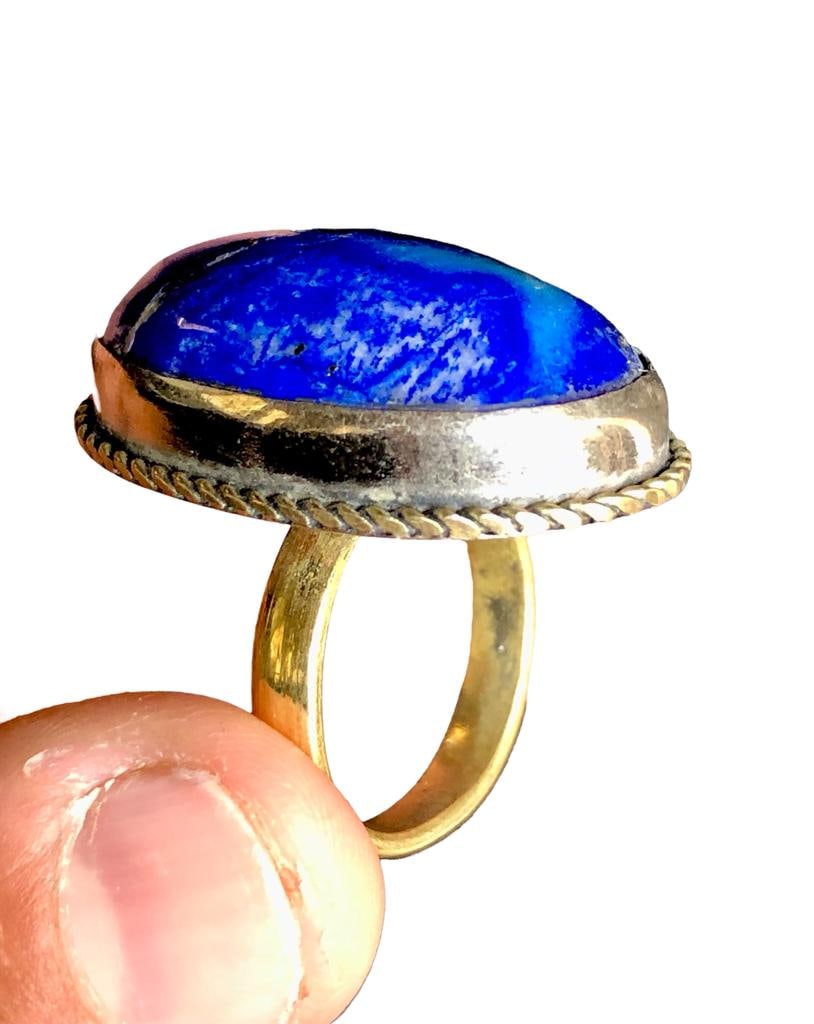 Natural Lapis Lazuli Ring - 3