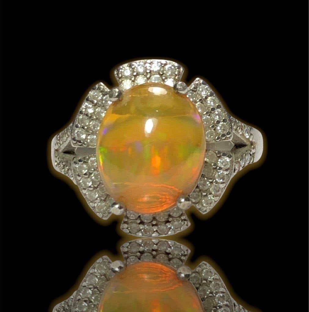 Promise Ring, Opal Engagement Ring - 2