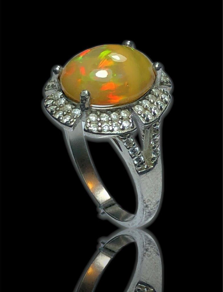 Promise Ring, Opal Engagement Ring - 4
