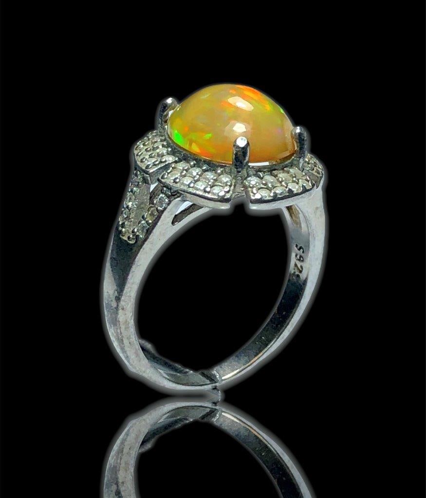 Promise Ring, Opal Engagement Ring - 5