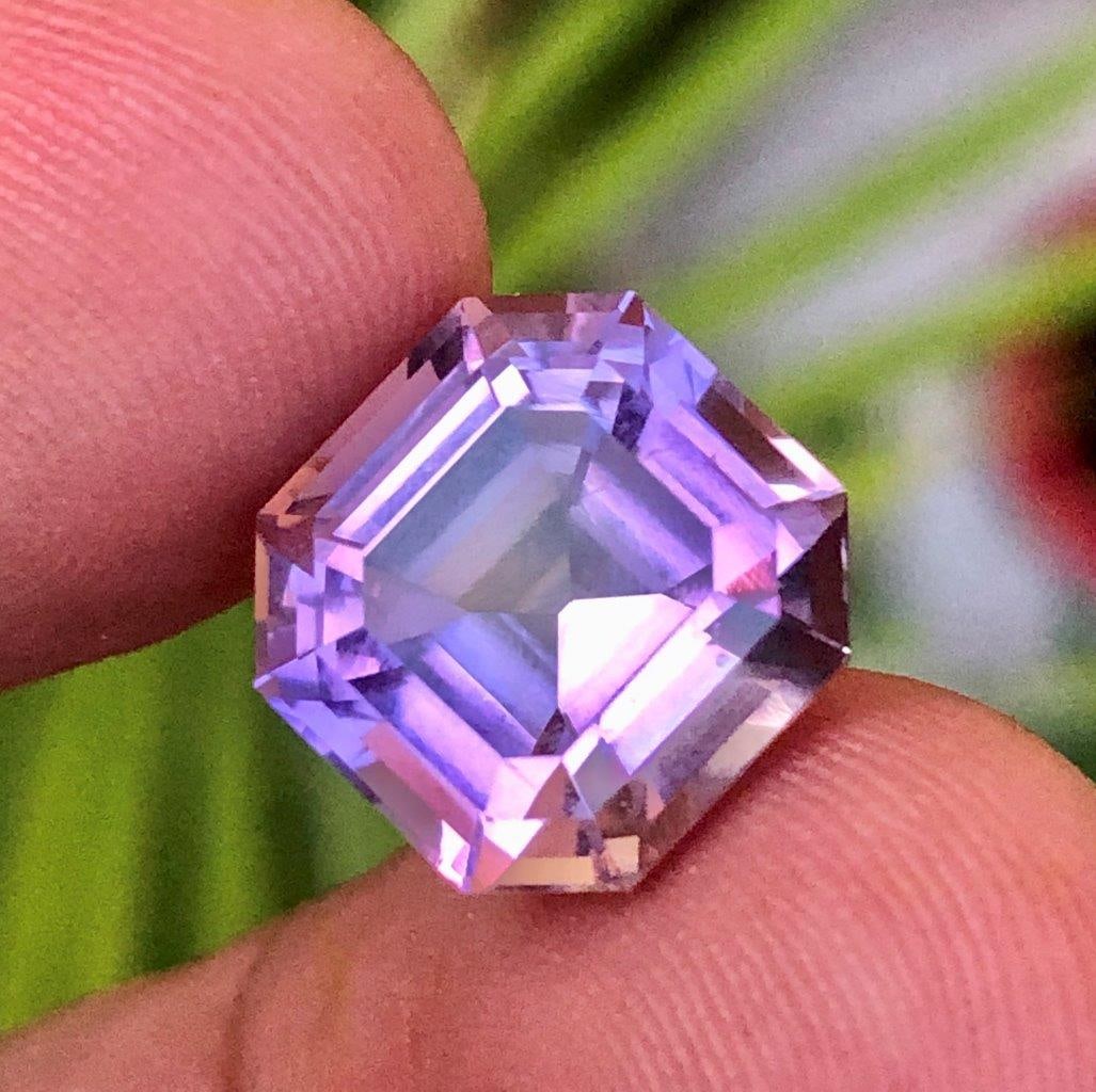 7.05 Carats Asscher Cut Amethyst Gemstone - 12X11X9 mm (1 of 6)