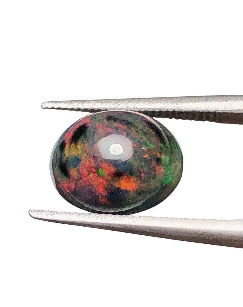 1.75 Carats Black Opal With Full Fire - 10X8X5 mm (1 of 4)
