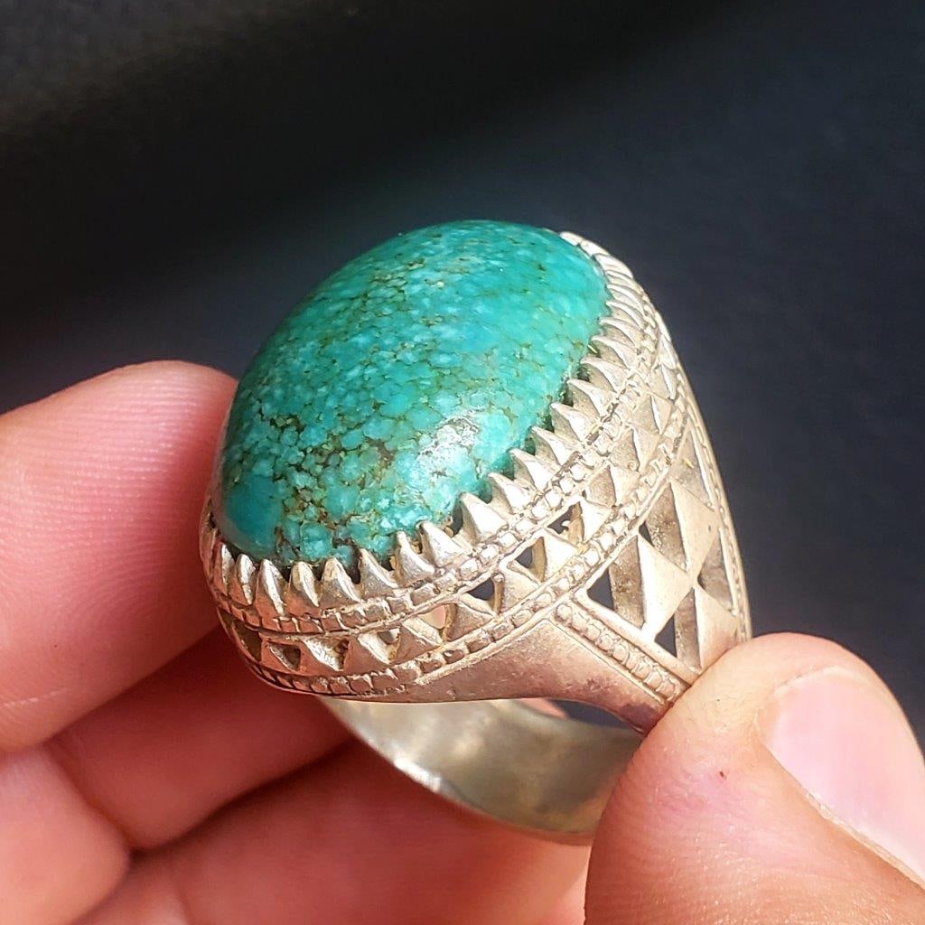 Top Grade Torquoise Ring In Sterling Silver (1 of 4)
