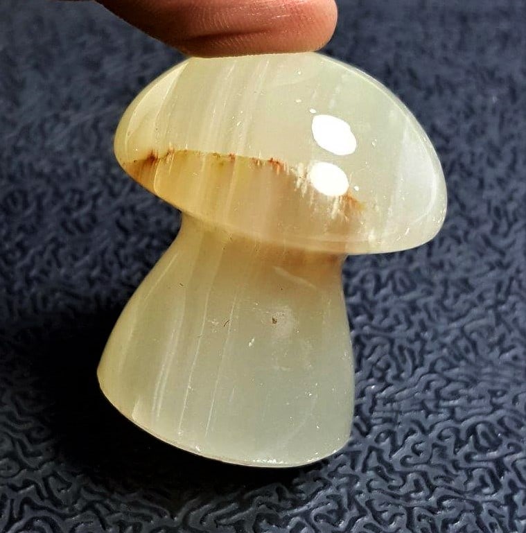 Polished Onix Mashroom - 58.8 Grams: Polished Onix Mashroom - 58.8 Grams - 41X35X29 mm: Worldwide Shipping: $23.00. Shipping rates are determined by Parcel weight and destination.