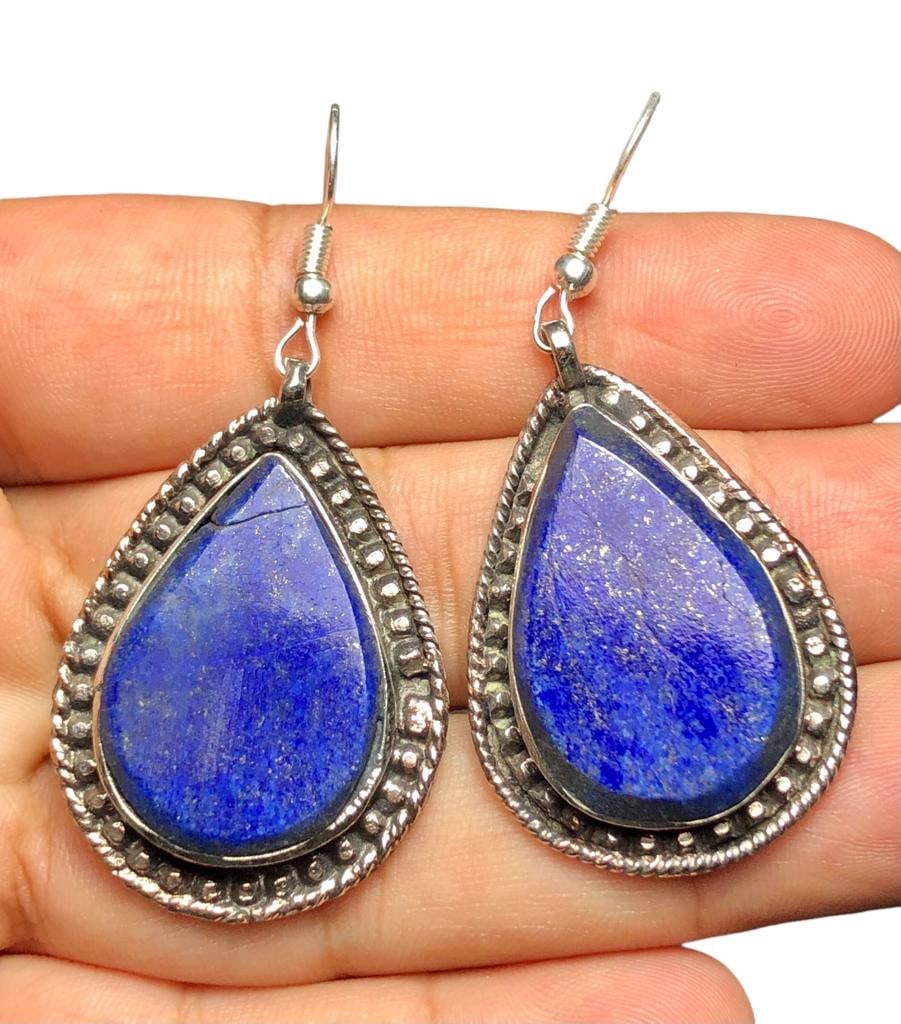 Royal Blue Lapis Luzuli Earrings (1 of 4)