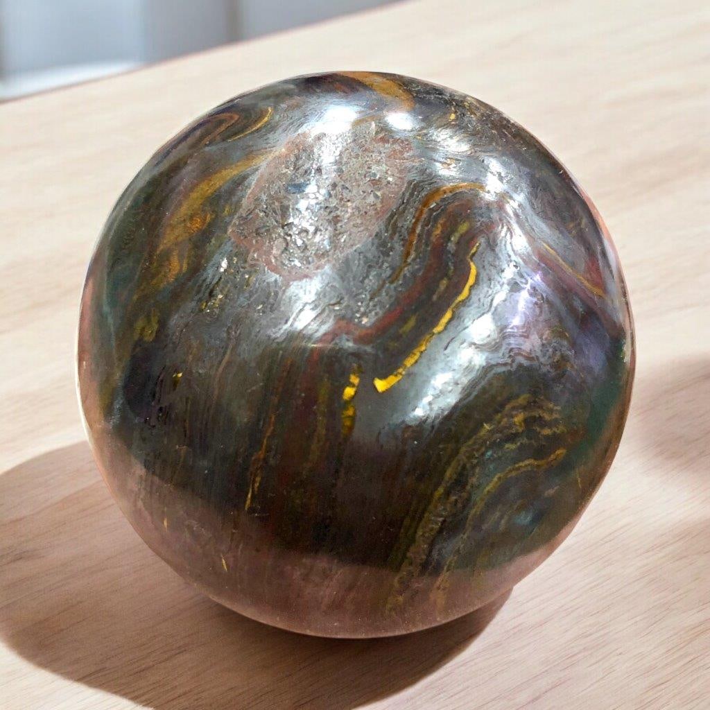 Natural Pyrite Sphere 360 Grams: Natural Pyrite Sphere 360 Grams Shipping: $45.00. Shipping rates are determined by Parcel weight and destination.