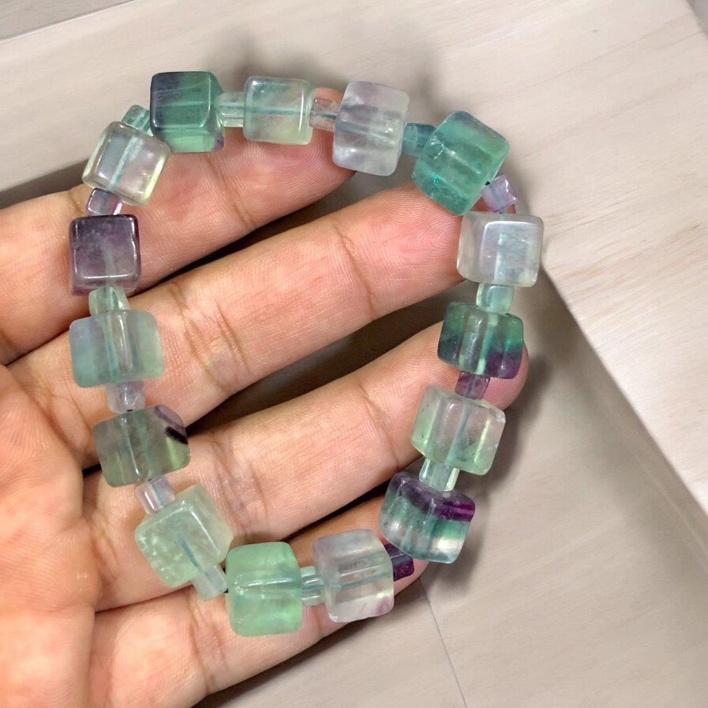 Colorful Natural Fluorite Bracelet: Colorful Natural Fluorite Bracelet Shipping: Domestic: Flat-rate of 23$ to anywhere within the contiguous U.S.International: Foreign shipping rates are determined by destination. International