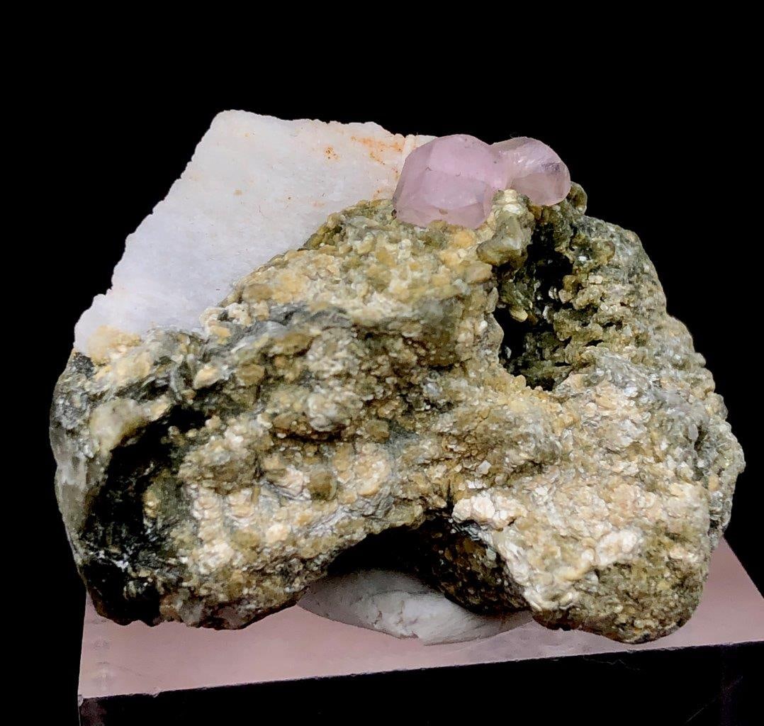 Natural Pink Apatite On Matrix Mineral Specimen With Cacite - 27 Grams - 40X30X30 mm (1 of 5)