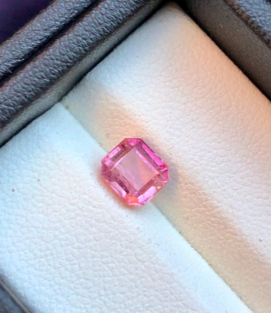 1.15 Carats Natural Rubelite Tourmaline Gemstone - 6X6X4 mm (1 of 4)