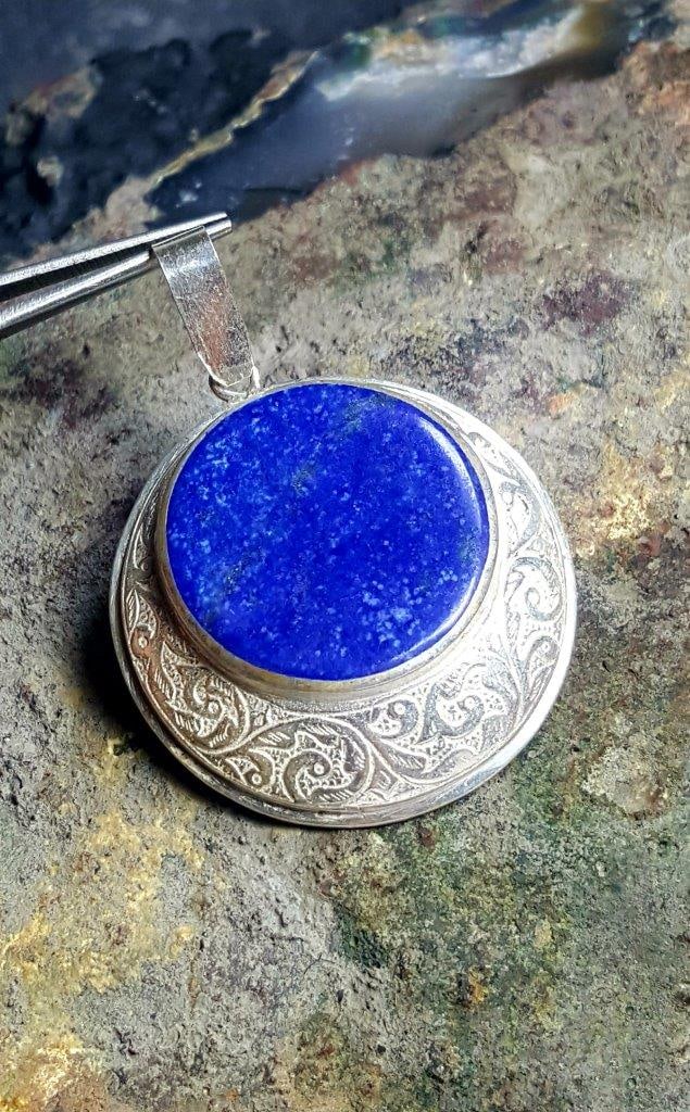 Sterling Silver Lapis Pendant - 2