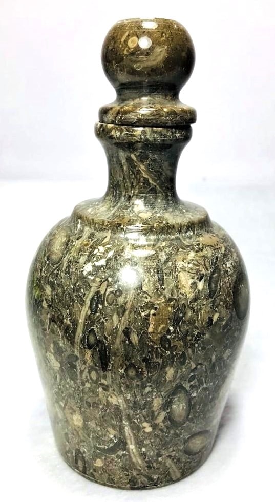 Jasper coral dark brown jar - 564G (1 of 4)