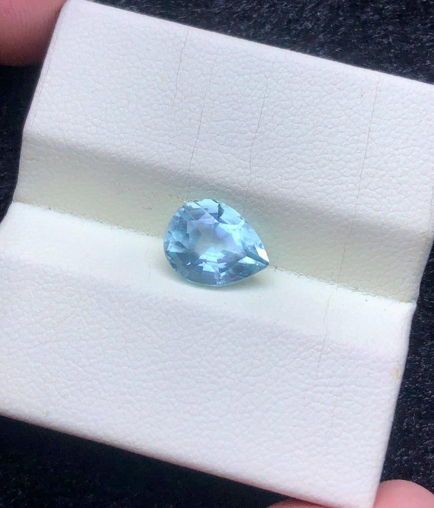 2.40 Cts Pear Shape Natural Aquamarine Loose Gemstone - 11X8X5 mm: 2.40 Cts Pear Shape Natural Aquamarine Loose Gemstone - 11X8X5 mm Shipping: