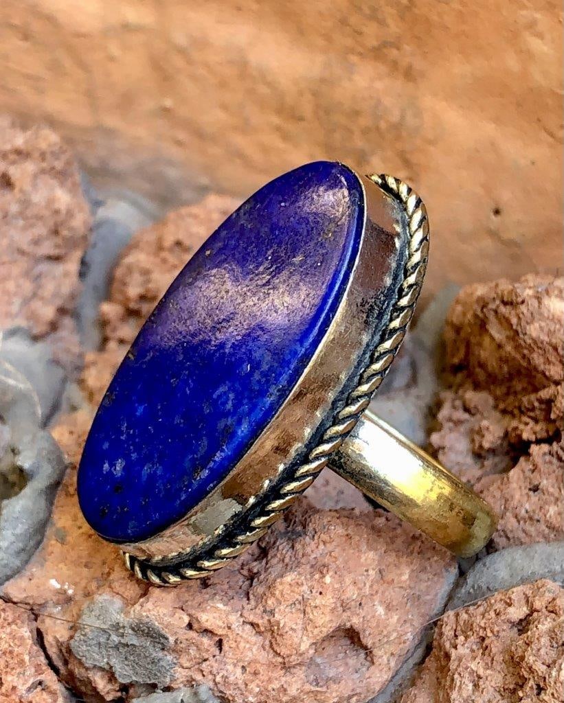 Lapis Lazuli Unique Ring Gift For Her,Christmas gifts (1 of 4)