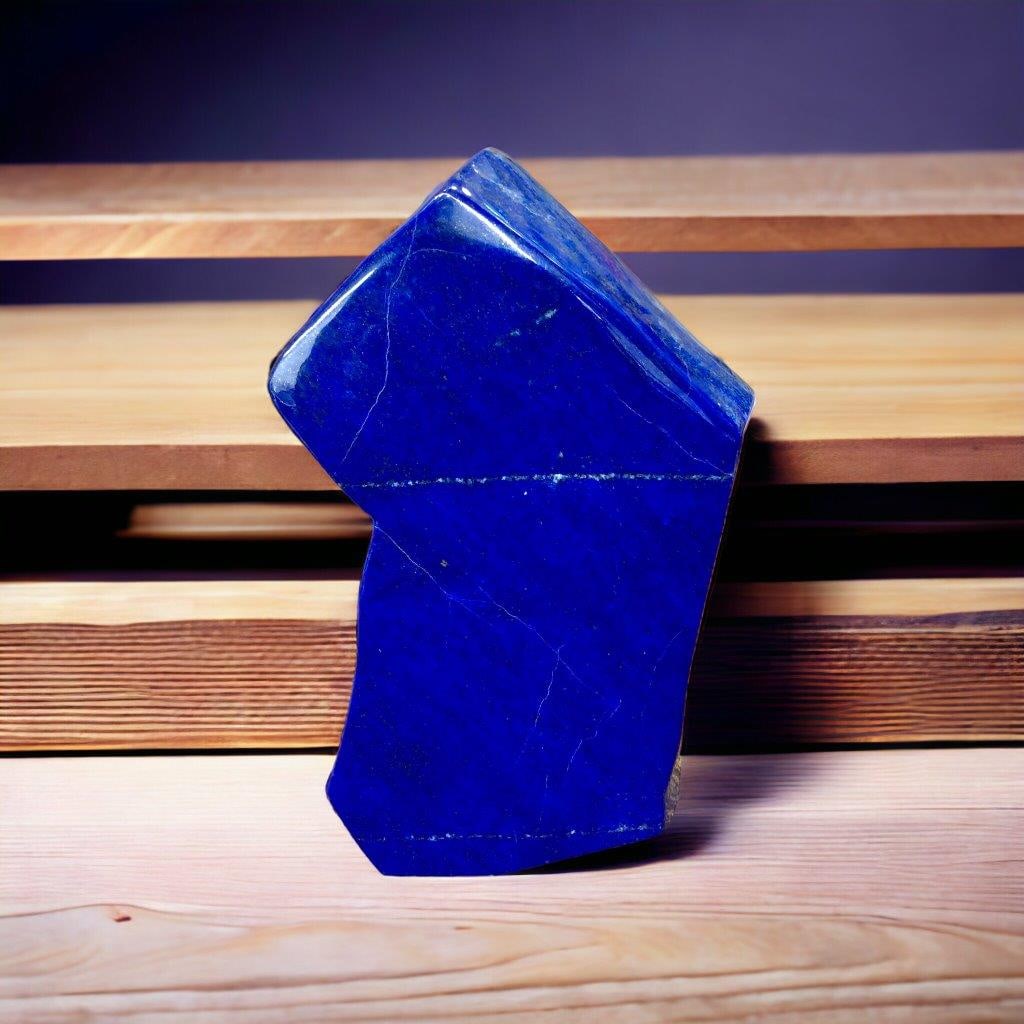 5.9 kg AAA+ Grade Self Standing Royal Blue Lapis Lazuli Polished Freeform Tumbled @Afghan - 28X18X7 (1 of 6)