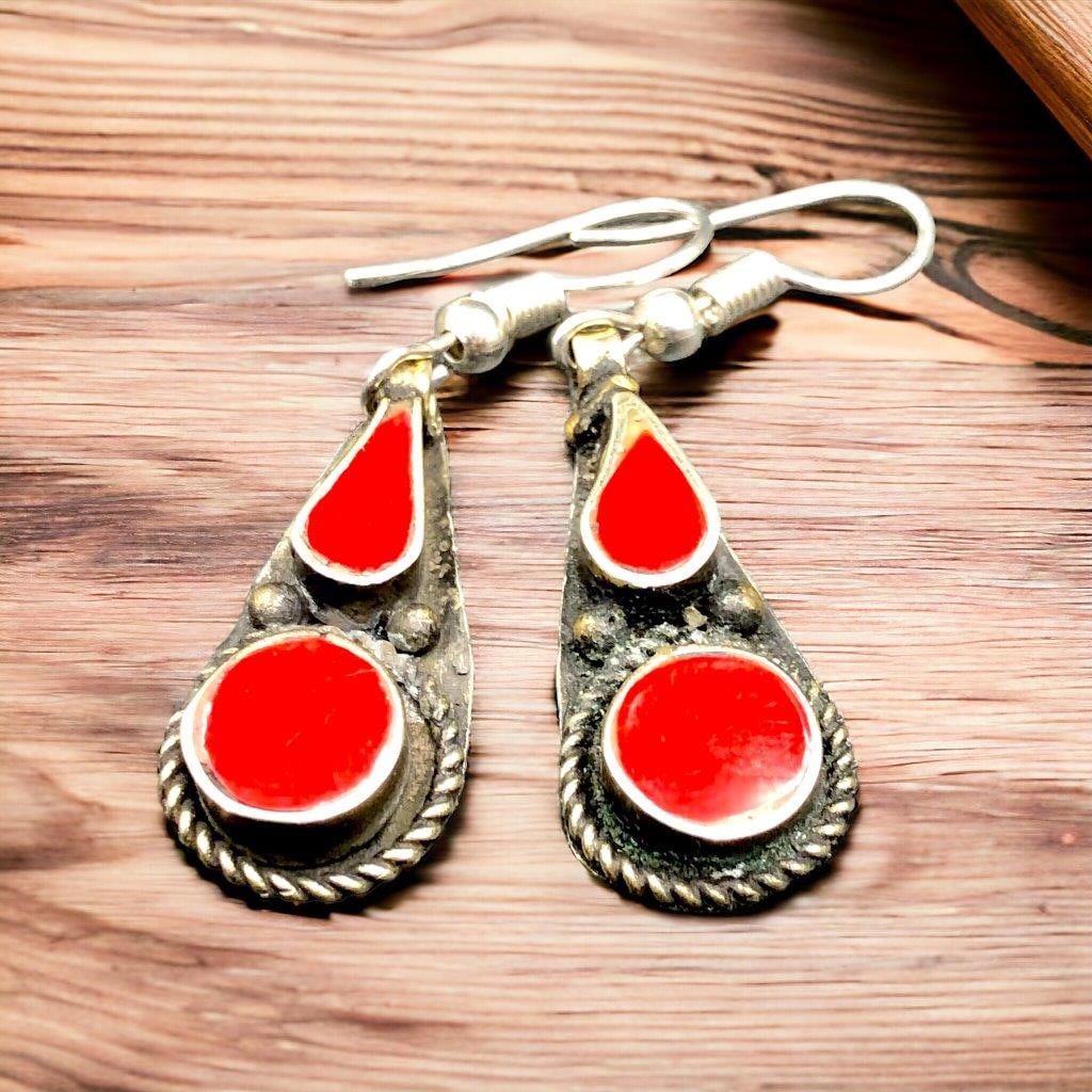 Afghan tribal Brass Earrings: Afghan tribal Brass Earrings Shipping: $23.00. Shipping rates are determined by Parcel weight and destination.