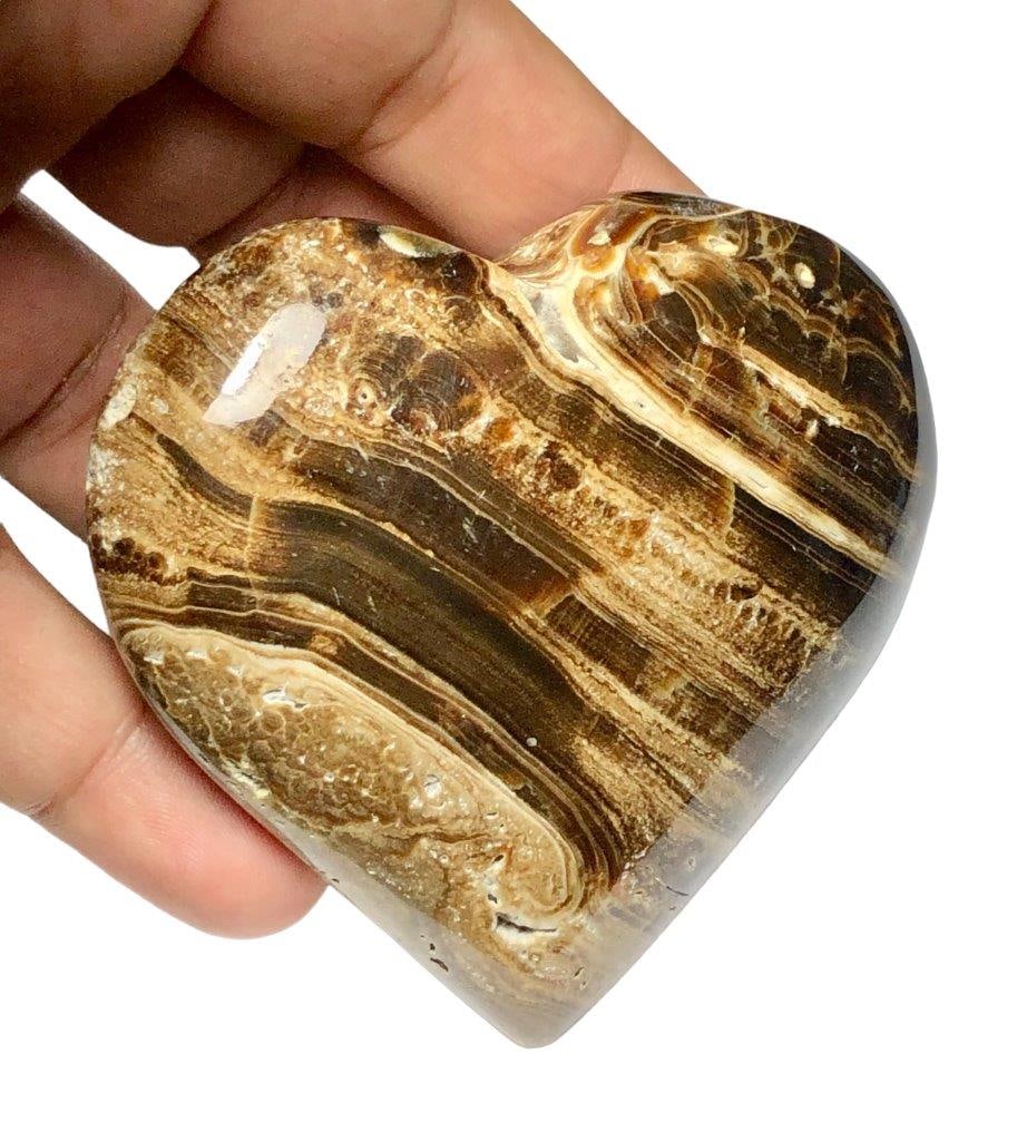 chocolate crystal Hand polish Stone heart 158 Grams (1 of 2)